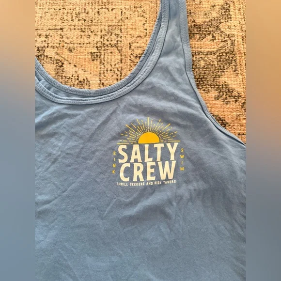 Salty crew blue womens tank - Picture 2 of 5
